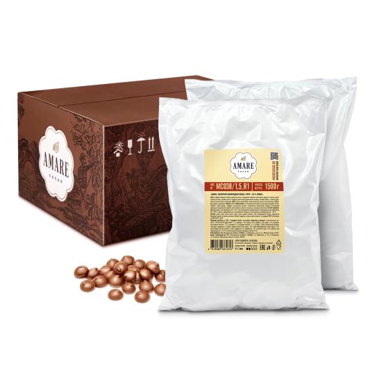 Amare шоколад молочный «Перу 36% какао», капли 5,5 мм коробка для кондитерских изделий с pvc крышкой тебе на радость 12 × 6 × 11 5 см