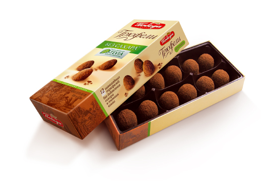 Трюфели шоколадные без добавления сахара, в коробке протеиновый шоколад без сахара ассорти шоколада