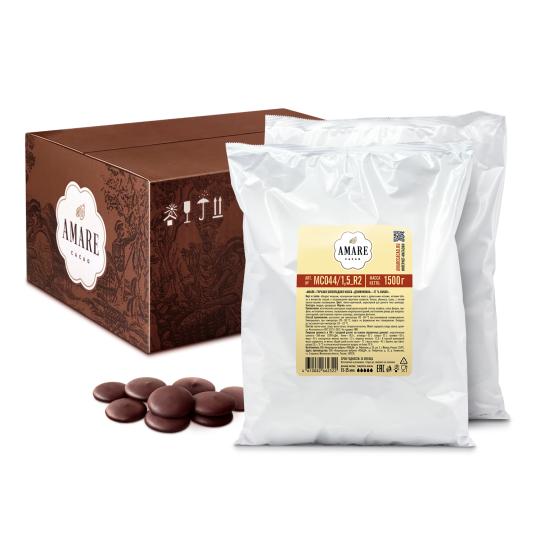 Amare шоколад горький Доминикана 77%, капли 20 мм коробка для кондитерских изделий с pvc крышкой камень 21 × 21 × 3 см