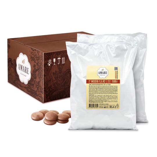 Amare шоколад молочный «Перу 36% какао», капли 20 мм коробка для кондитерских изделий с окном шёлк 26 х 10 х 8 см