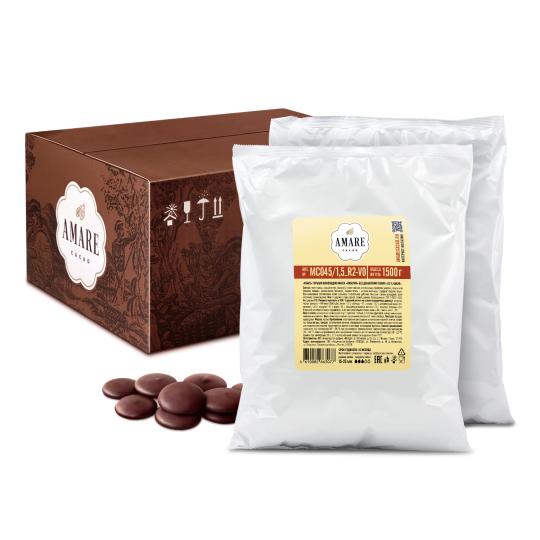 Amare шоколад горький без добавления сахара Либерия 65% , капли 20 мм Победа Вкуса 5х2_R2, IM_MC045/1 - фото 1